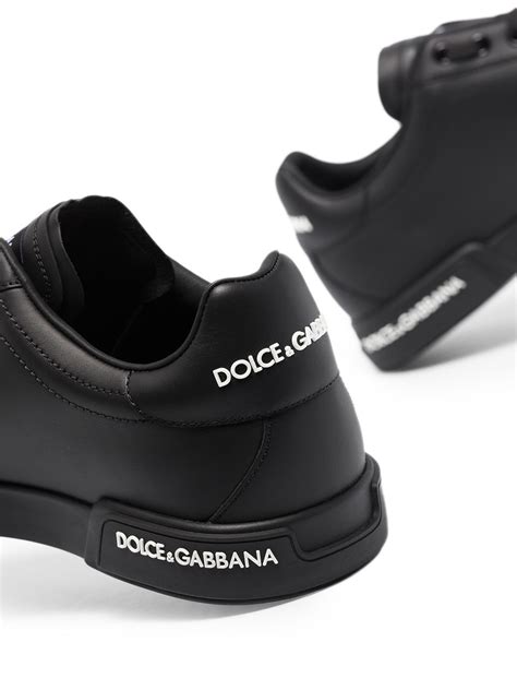 Sneaker in pelle Dolce & Gabbana Portofino con logo perforato